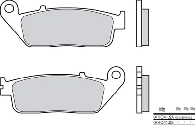 Zdjęcie produktu dla Klocki hamulcowe BREMBO Street Sintered Metal - 07HO41LA