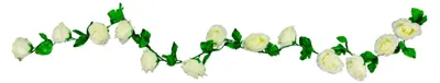 Produktbild von Weiße Rosen-Girlande 220 cm für romantische Hochzeiten - Einheitsgröße
