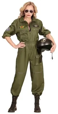 Image de Costume de femme pilote d'avion de chasse - déguisement de pilote de chasse S - 34/36