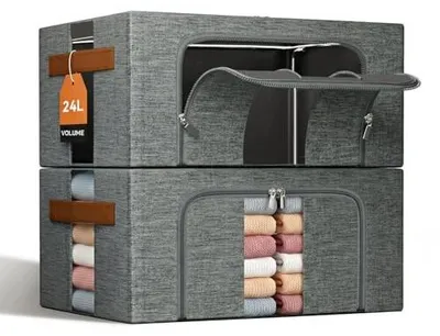 Zdjęcie produktu dla Torba do przechowywania ubrań składana metalowa rama pojemnik 66