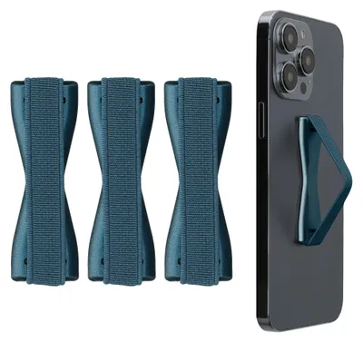 Produktbild von kwmobile Smartphone Fingerhalter 3 Set - Handy Halter Griff Halterung Einhandbedienung - 3x Handyhalter in Metallic Karibikblau