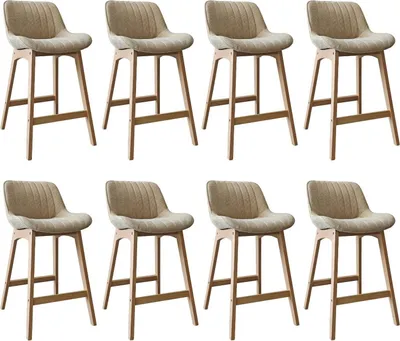 Produktbild von Set NORDEN Barstühle Eiche 65 cm mit Cordbezug