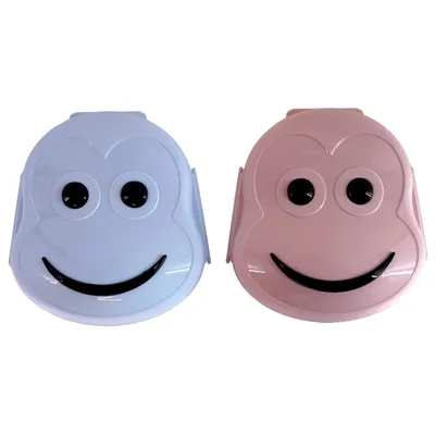Produktbild von 2er Set Kinder Brotdose Affe Kunststoff Brotbox Lunchbox Frühstücksbox Vesperbox Schule Kindergarten Vesperdose