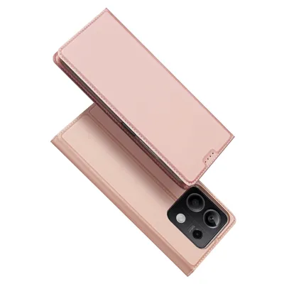 Zdjęcie produktu dla Etui Dux Ducis Skin Pro z klapką i miejscem na kartę na Xiaomi Redmi Note 13 5G - różowe