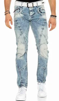 Produktbild von C-0894A Herren Jeanshose Regular Fit Used Streetwear Freizeit