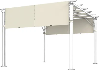 Produktbild von Pergola-Ersatzdach, UV-Schutz, 3 x 3 m, Creme