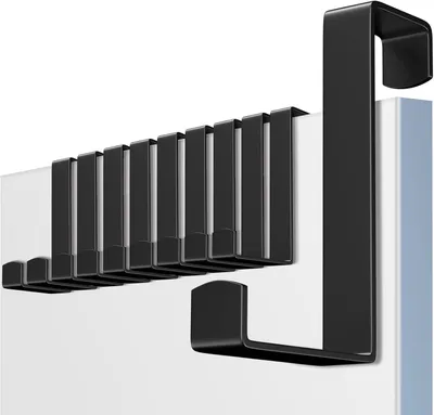 Imagen del producto de Gancho para puerta con 10 ganchos de acero inoxidable, color , que ahorra espacio, ideal para la cocina y el baño