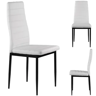 Obrázok produktu pre Čalouněné židle 4x židle do jídelny, bílá ModernHome