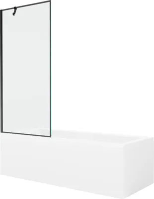 Zdjęcie produktu dla Mexen Cubik Wanna 150x70 cm z Czarnym Parawanem 80 cm, Biały