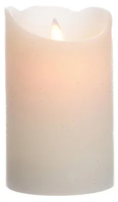 Produktbild von Indoor led kerze ø7,5x12,5cm weiß. warmweißes licht.