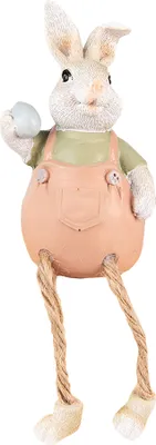 Zdjęcie produktu dla Clayre & Eef Figurka Królik 6x6x16 cm Różowy Polyresin