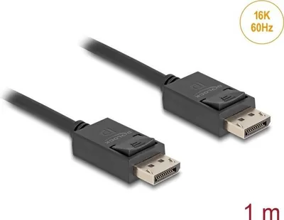 Image de DeLOCK Koaxial DisplayPort Kabel 16K 60 Hz 80 Gbps 1 m