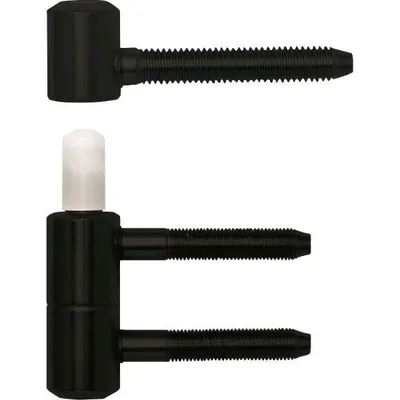 Produktbild von SFS Einbohrband 2-teilig für Futtertüren, 16 mm, Stahl schwarz besch. RAL 9005