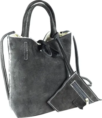 Produktbild von Umhängetasche Mini Bag aus Leder und Kuschelteddy von collezione alessandro