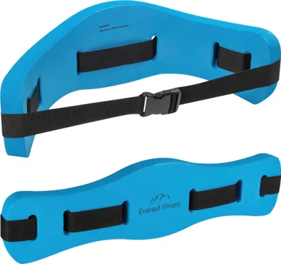 Produktbild von EVEREST FITNESS Schwimmgürtel für Wasser Fitness und Gymnastik - Schwimm Gürtel bis 100 kg für Erwachsene - Verstellbarer Wasser Fitness Gurt - Blau