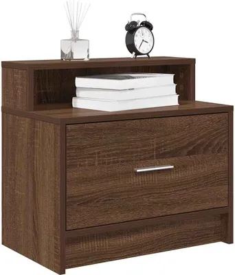 Obrázok produktu pre vidaXL Nočné stolíky so zásuvkou 2 ks. Hnedý dubový vzhľad 51x31x47 cm