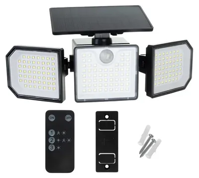 Obrázok produktu pre Solárne osvetlenie – 167 LED s PIR senzorom pohybu a súmraku, 500 lm
