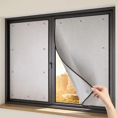 Produktbild von Sonnenschutzfolie für Fenster Innen & Außen, 8mm doppelte Aluminium Isolierfolie, UV-Schutz & Hitzeschutz