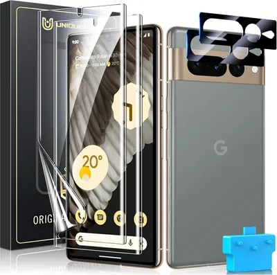 Zdjęcie produktu dla Folia ochronna i osłona aparatu dla Google Pixel 7 Pro, 2 sztuki, najwyższa jakość