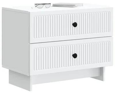 Produktbild von vidaXL Nachttisch Weiß 62 x 34,5 x 47,5 cm Holzwerkstoff