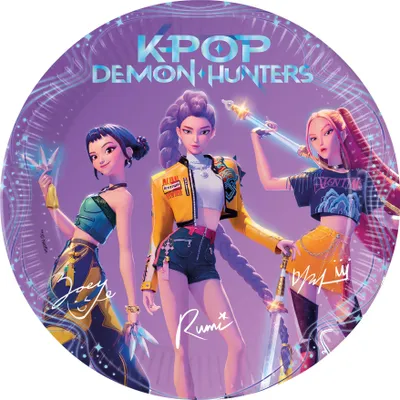 Zdjęcie produktu dla 8 Papierowy talerz Kpop Demon Hunter 23 cm -
