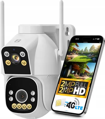 Produktbild von Ip Ptz Camera 2X2Mpx Gsm 4G Lte Sim - Livepage, Audio, Sd Card, Ip66