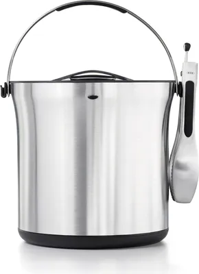 Produktbild von OXO Eiskübel mit Zange Eisbehälter doppelwandiger Kühlbehälter Eiswürfelbehälter