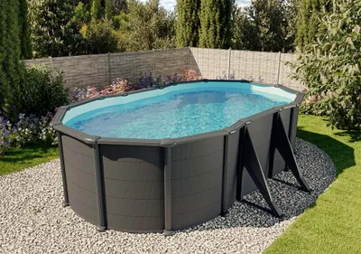 Produktbild von Gre KIT500GF, 14550 l, Gerahmter Pool, Erwachsener & Kind, Leiter, Schwarz