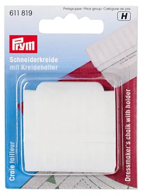 Obrázok produktu pre Držiak na krajčírsku kriedu + krajčírska krieda biela 1 ks