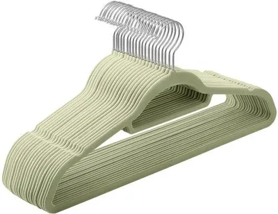 Produktbild von Famanu Kleiderbügel Set mit 20 Stück, 0,6 cm dick, rutschfestes Design