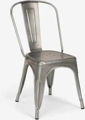 Produktbild von stühle im industriedesign aus metall vintage shabby chic stil steel old - Silver