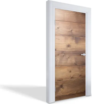 Produktbild von Türaufkleber Innentüren Selbstklebende Kreativ Wandsticker - Holzboden - 95 x 205 cm