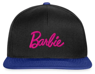 Produktbild von Spreadshirt Barbie Logo Stick Geschenkidee Snapback Cap, One size, Schwarz/Königsblau