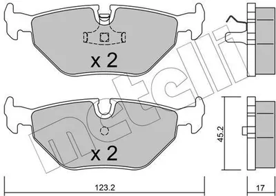 Produktbild von METELLI 22-0180-0 Bremsbeläge Satz Bremsklötze Hinten