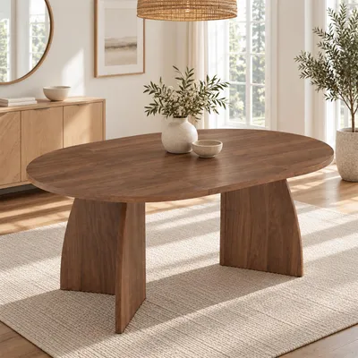 Produktbild von Kulissentisch, Ausziehbarer Esstisch 100/140/180 x 100 cm, geeignet für 4–8 Personen, Zweiteiliges Teleskopdesign, minimalistischer Stil
