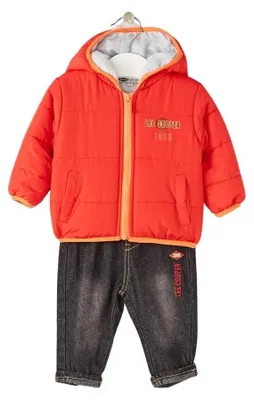 Zdjęcie produktu dla Zestaw dwuczęściowy dla niemowląt, chłopców, czerwony, rozmiar 18. (Marka: Lee Cooper)