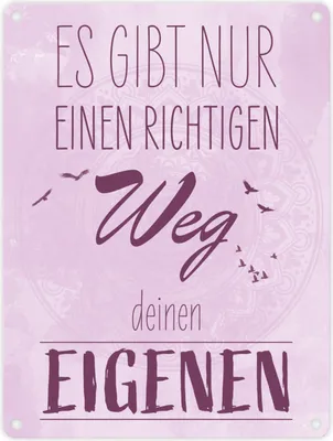 Produktbild von Es gibt nur einen richtigen Weg - Deinen Eigenen Metallschild in 15x20 cm in