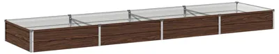 Obrázok produktu pre Vyvýšený záhradný box, čierna farba, 320 x 80 x 24 cm, vyrobený z pozinkovanej ocele
