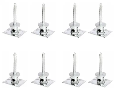 Obrázek produktu pro Alberts 8 x Pfostenträger, zum Aufschrauben, Schraubenlänge 120 mm, Rohr-Ø 42 mm, feuerverzinkt