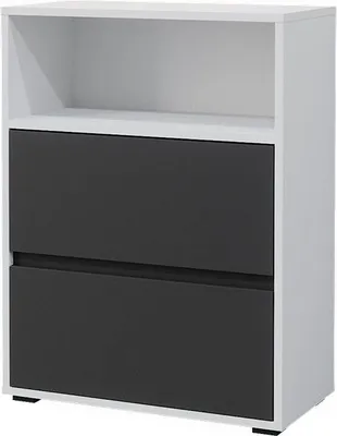 Image de Armoire de salle de bain Vicco Maltin Blanc 60.2x78cm avec deux grands tiroirs, Model 41484