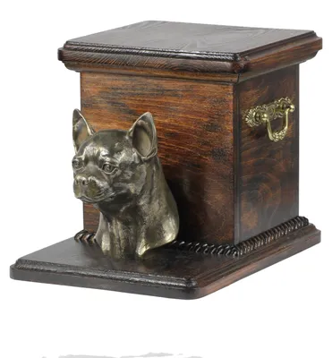Obrázok produktu pre Čivava krátkosrstá I urna na popol psa so sochou, elegantná urna pre psa, výnimočná urna s bustou psa značky Art-Dog