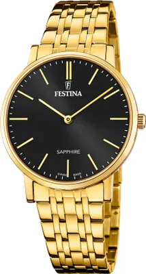 Produktbild von Festina Herrenuhr Swiss Made Armbanduhr Edelstahl gold UF20046/5