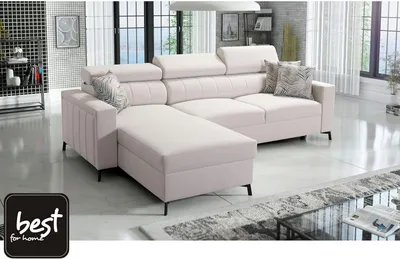 Produktbild von Ecksofa Beth I Mini mit Schlaffunktion und Stauraum für Bettzeug für das Moderne Wohnzimmer