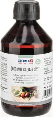 Produktbild von GLOREX Jojobaöl kaltgepresst 250ml, Öl, Feuchtigkeitsspendend, Jeder Hauttyp, 250 ml, Jojoba-Öl, Flasche