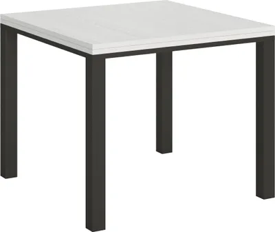 Produktbild von Klapptisch 90x90/180 cm Everyday Libra Gestell Esche weiß, Anthrazit