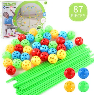 Obrázok produktu pre Stavebnica Magická Pevnosť 3D pre Deti 87 Kusov na Stavbu Pevností a Domčekov