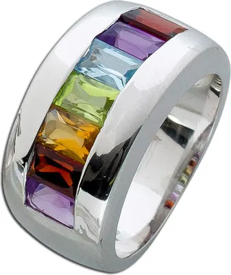 Produktbild von Citrin Ring Silber 925 Amethyst Granat Peridot Blautopas Edelsteine 17