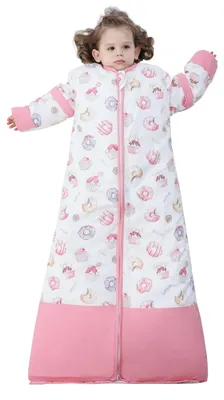 Imagen del producto de Omgoods - Saco de dormir de invierno para niños, con mangas desmontables, muy cálido, para edades de 1 a 10 años