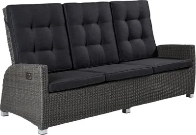 Produktbild von Relaxsofa Kansas 3er Sofa Garten Couch Zweisitzer Grau-Mix