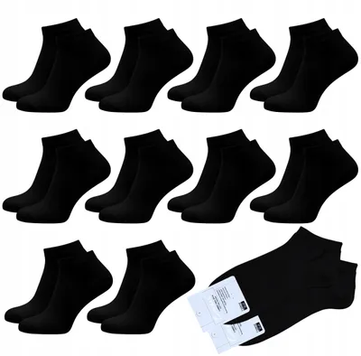 Produktbild von Pesail Herren Kurzsocken Baumwolle Schwarz 10er Pack Größe 39-42